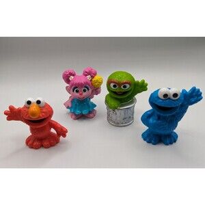 Hasbro Sesame Street Cake Toppers Figures 2.75” Elmo Abby Cookie Monster Oscar